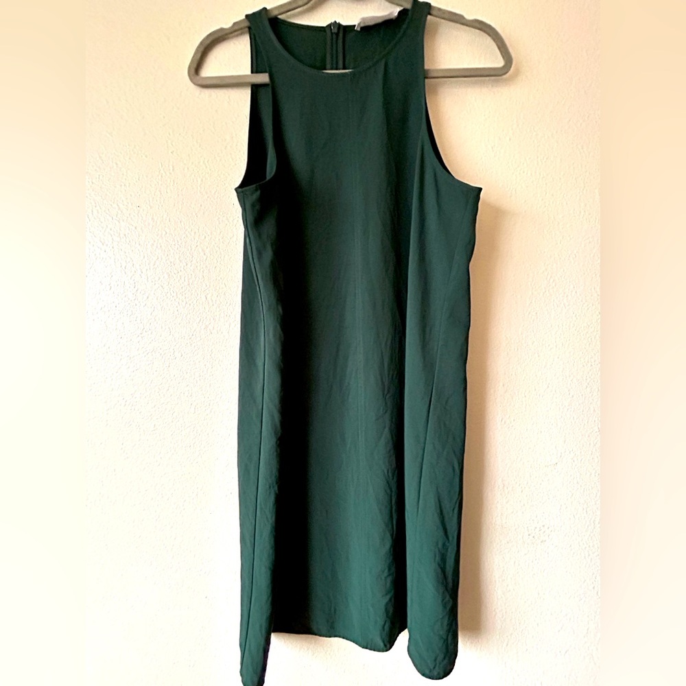 EVERLANE the Japanese GoWeave High Neck Tank Dress women’s Medium hunter green